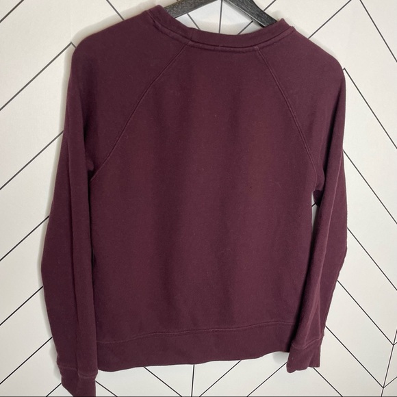 Athleta | Dynamic Crew Pullover Sweatshirt Top Burgundy Size XS - Picture 6 of 9
